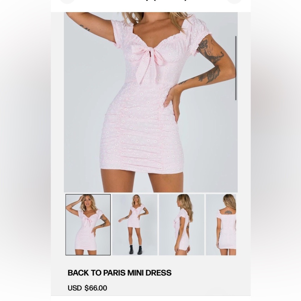 Princess Polly Light Pink Floral Mini Dress